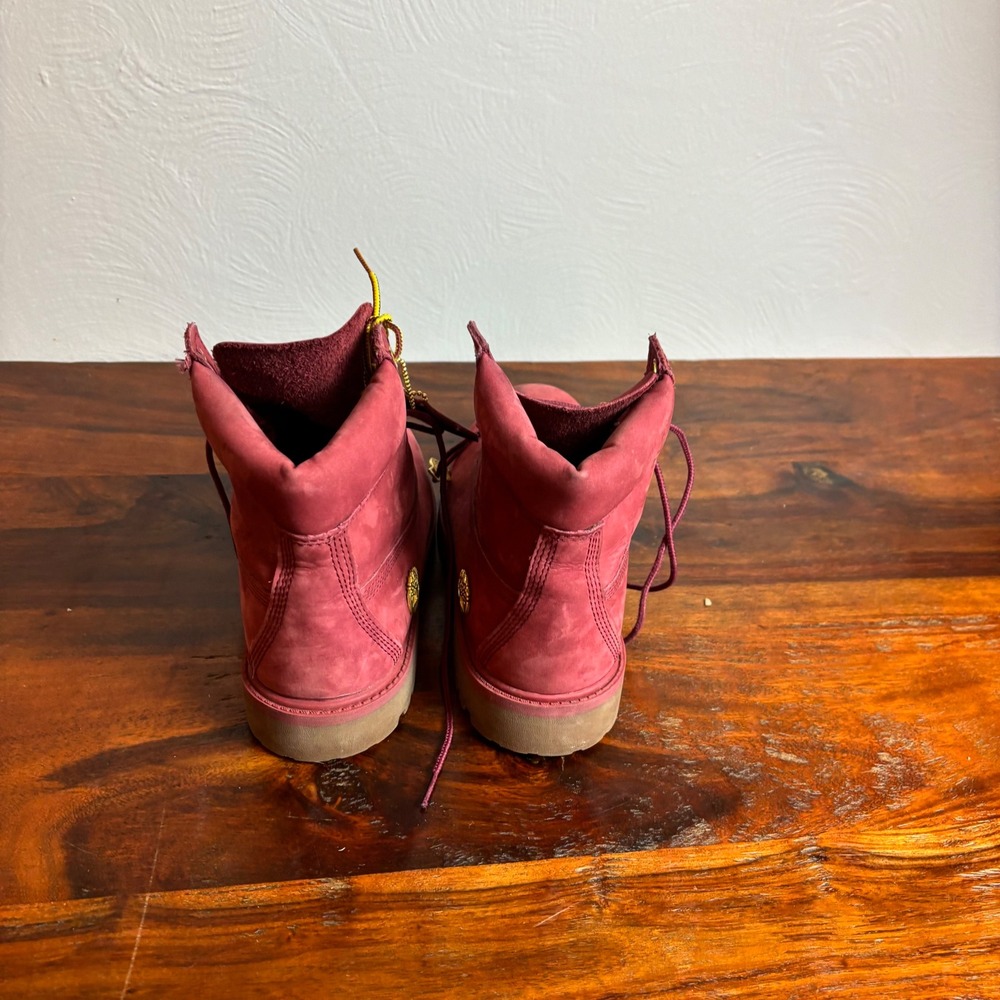 Timberland Women's Burgundy Suede Lace-Up Boots - Picture 7 of 13